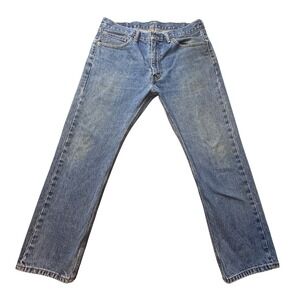 Levi's 505 Jeans Mens 36x30 Blue Regular Fit Straight Leg Medium Wash Denim